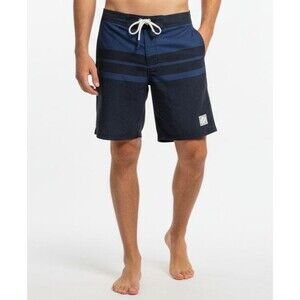 American Eagle Shorts Men Swimwear Size M Blue Stripe Board Shorts Striped